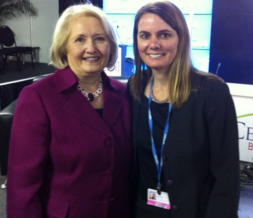 Erika Podest with Melane Verveer, the U.S. Ambassador-at-Large for Global Women's Issues.